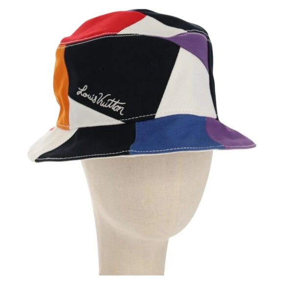 LOUIS VUITTON Bone Color Panel Hat Canvas Multicolor main image 14